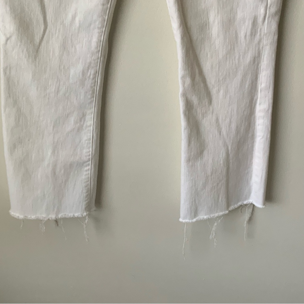 MOTHER Jeans Hustler Ankle Fray Fairest Of Them All White Size 29 - Picture 7 of 13